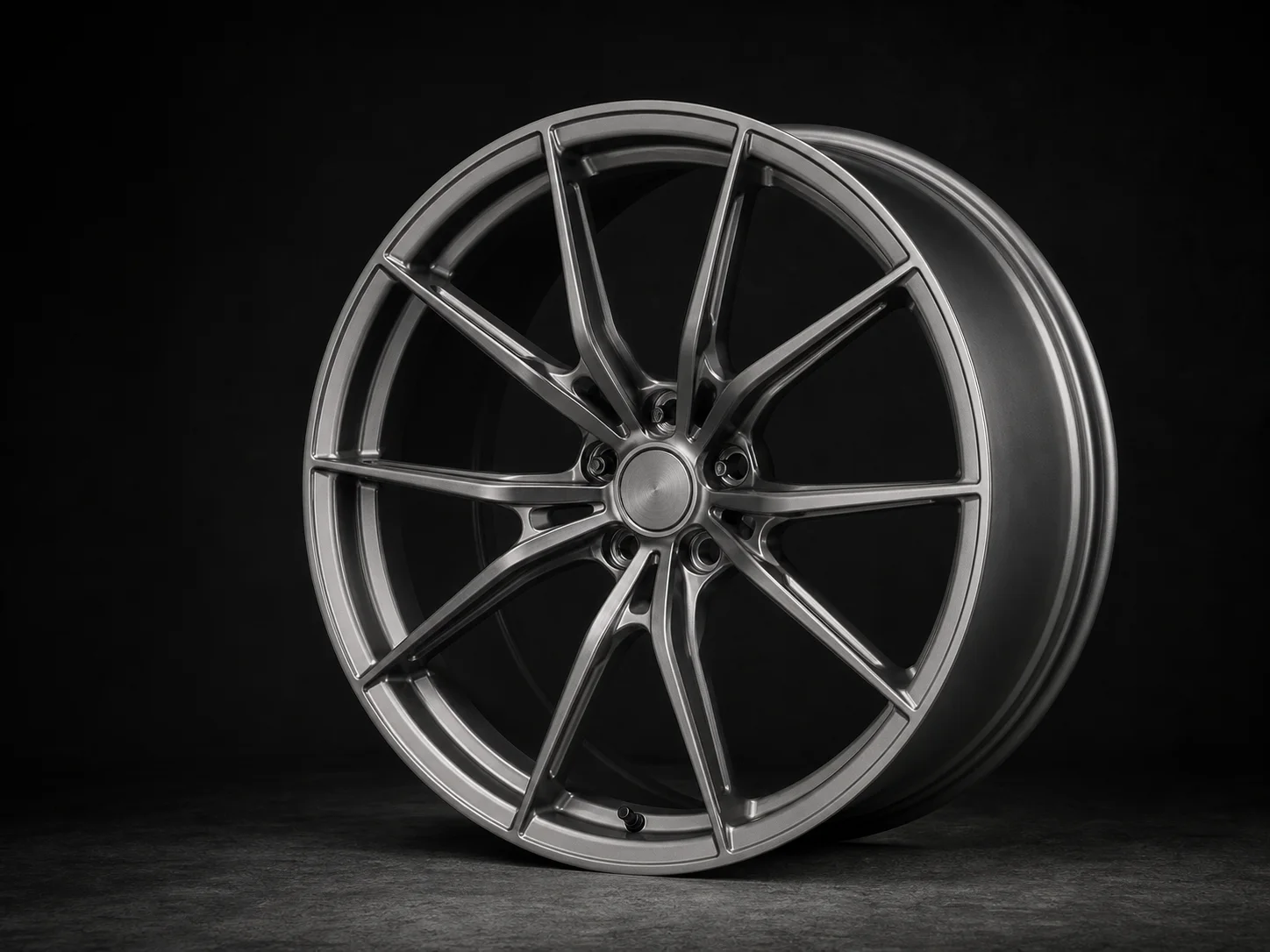 Titanium multi-spoke forged wheel